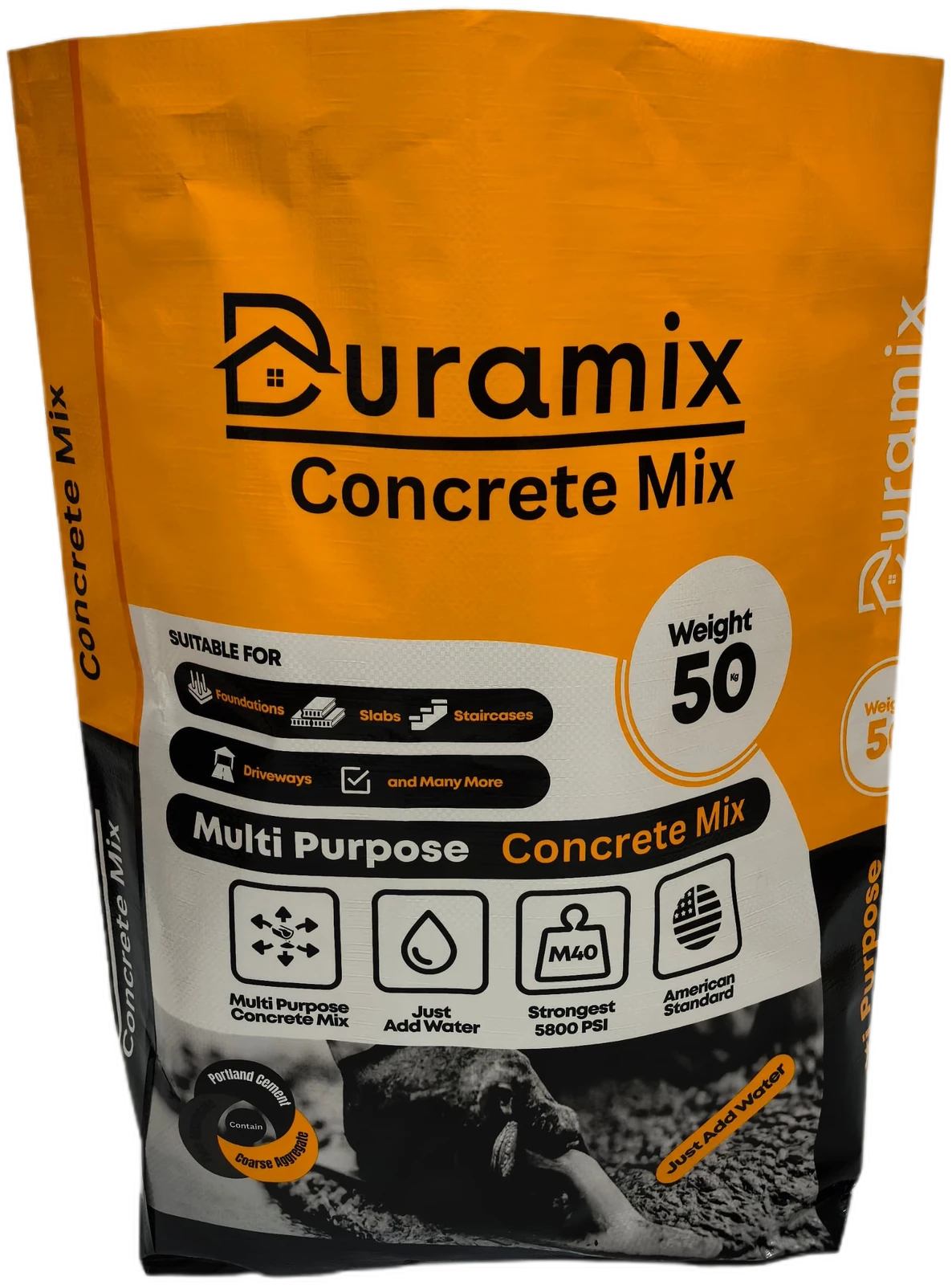 Duramix Concrete Mix 50 kg bag, front